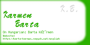 karmen barta business card